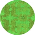 thumbnail image 1 of Ahgly Company Indoor Round Abstract Green Modern Area Rugs, 8' Round, 1 of 4