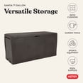 thumbnail image 5 of Keter Samoa Outdoor Weather-Resistant 70 Gallon Resin Deck Box, Brown, 5 of 14