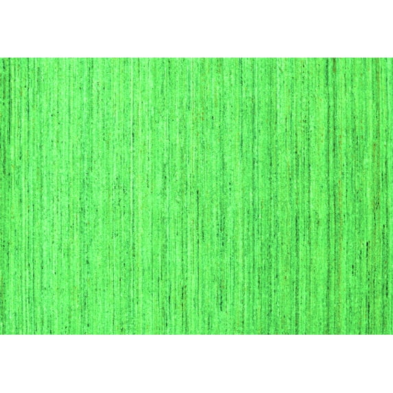 Ahgly Company Indoor Rectangle Abstract Green Contemporary Area Rugs, 5' x 8'
