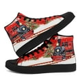 thumbnail image 5 of Coolcustomize Men's Plus Size High-Top Sneakers with Christmas Train & Snowy Print, Lace-Up Casual Shoes Suitable for Daily Walking, Outdoor Travel & Holiday Parties - Christmas Gift for Women, 5 of 9