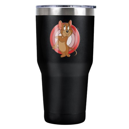Tom And Jerry Jerry Character Stainless Steel Tumbler 30 oz Coffee Travel Cup, Vacuum Insulated & Double Wall with Leakproof Sliding Lid
