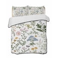 thumbnail image 2 of Quilts Twin XL Size, Spring Summer Floral Soft Comforter Bedding Set for Bed, Butterflies Botanical Farmhouse Lightweight Quilted Bedspread with Pillow Cover(2 Pieces) for All Season, 68x98 Inch, 2 of 6
