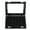 Black, variant on 24 Grid Velvet Glass Jewelry Ring Display Organiser Box Tray Holder Earrings Storage Case (Blue)