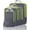 Grey and Green, variant on Compression Packing Cubes, 6 Set Packing Cubes for Travel Compression, Lightweight Compressible Package Organizer for Carry On and Suitcases, White and Green