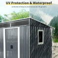 thumbnail image 4 of Alvantor Outdoor Storage Shed 6 x 5 Ft Metal Garden Shed with Window and Transparent plate for Backyard, Garden Black, 4 of 7