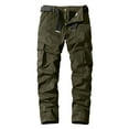 thumbnail image 2 of WEAIXIMIUNG Men's Pants Cargo Relaxed Fit Mens Fashion Solid Color Elastic Waist Overalls Pants, 2 of 8