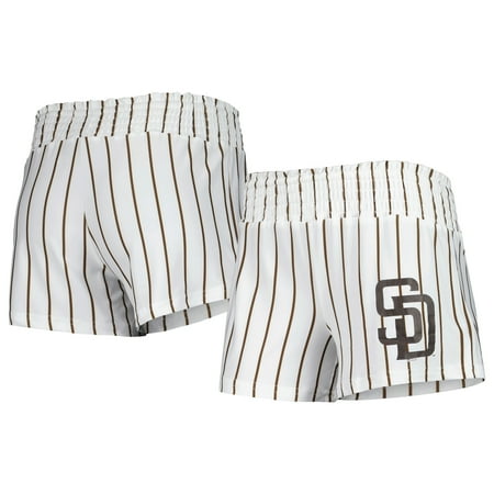 Women s Concepts Sport White San Diego Padres Reel Pinstripe Sleep Shorts