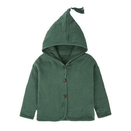 

gakvbuo Clearance Items All 2022!Jacket Cardigan For Toddler Hooded Wool Sweater Infant Boys And Girls Children S Pure Cotton Wrinkle Cloth Hooded