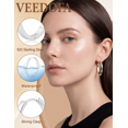 thumbnail image 4 of VEEDOFA Silver Plated Hoop Earrings for Women, Lightweight 20/30/40mm Hoops, 4 of 7