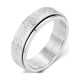 thumbnail image 3 of Anillo de acero de titanio esmerilado, anillo giratorio antiansiedad, anillo de descompresión, joyería para parejas, 3 of 3
