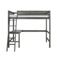 thumbnail image 4 of Hillsdale Furniture Crosswinds Wood Twin Loft Bunk Bed, Wirebrush Gray, 4 of 8