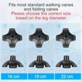 thumbnail image 4 of Cane Tip Self-Standing Non-Slip Four-Base 4- Replacement Foot for Cane, Four-Legged Cane Foot Cover,2 PCS, 4 of 5