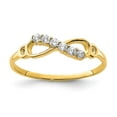 thumbnail image 1 of Quality Gold 10C1413 Bague Infini CZ Or Jaune 10K - Taille 7, 1 of 1