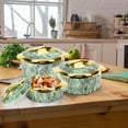 thumbnail image 2 of PENGX Ensemble de Chauffe-Nourriture 3 Pcs - Contenants Thermiques Isolés en Acier Inoxydable pour Aliments Chauds et Froids Bols de Service pour Buffets Ensembles de Hot Pots - 1.5L 2L 2.5L Capacité Durable, 2 of 7