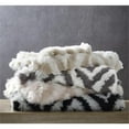 thumbnail image 6 of Alek Throw Ivory Acrylic 50"x60" Luxuriously Soft Ikat Diamond Design, 6 of 8