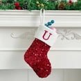 thumbnail image 2 of Xfvqtps Christmas Glitter Stocking Gift Bag Hosiery Flash Film Bilingbiling Knitted Letter Christmas Tags Christmas Decorations Children Candy Gift Bag Socks Red Red, 2 of 4