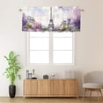 thumbnail image 2 of Lavender Eiffel Tower Curtain Valance for Kitchen Romantic Paris Decoration Window Valance for Living Room Bedroom, Kitchen Valance Rod Pocket Window Curtain 54 by 18 in, 1 Panel, 2 of 6