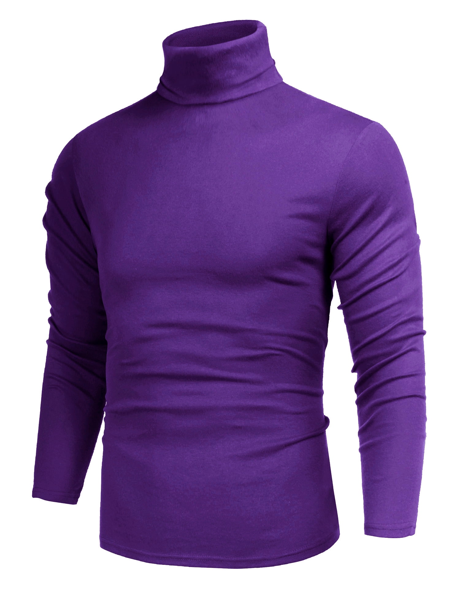 Zhenwei men s casual slim fit basic tops knitted thermal turtleneck
