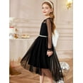 thumbnail image 6 of Arshiner Girls Dresses Fall Long Sleeve Church Funeral High Low Dresses Black Size 10-12, 6 of 10