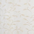 thumbnail image 6 of No. 918 Holly 2-pack Metallic Embroidery Christmas Sheer Rod Pocket Curtain Panel Pair, Gold, 37"W x 84"L (2 Panels), 6 of 7