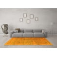 thumbnail image 3 of Ahgly Company Machine Washable Indoor Square Persian Yellow Traditional Area Rugs, 5' Square, 3 of 4
