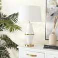 thumbnail image 2 of CosmoLiving by Cosmopolitan 27" White Table Lamp with Cream Fabric Shade, 2 of 9
