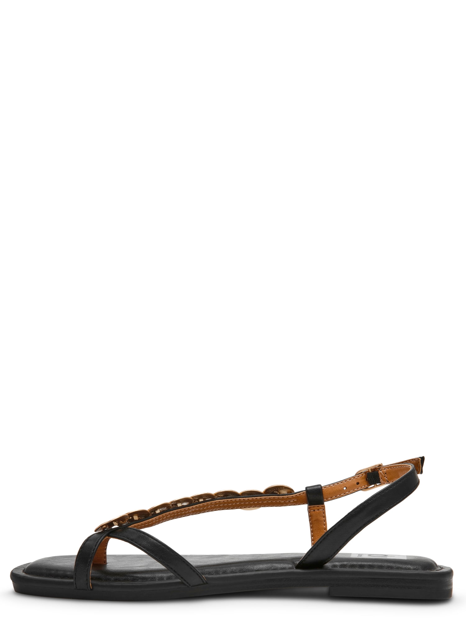 DV Dolce Vita Women's Jetsey Adjustable Strappy Sandal with Gold Detail