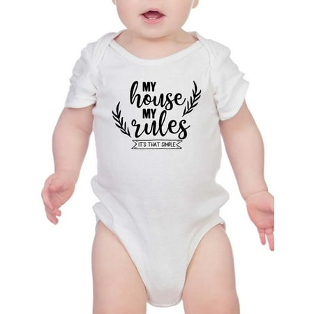 

My House My Rules Bodysuit Infant -Smartprints Designs 6 Months