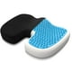 thumbnail image 1 of Cojín de asiento mejorado con gel – Cojín para silla de oficina – Cojín de gel antideslizante y espuma viscoelástica para el dolor de coxis (negro), 1 of 5