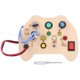 thumbnail image 1 of Tablero de interruptor de luz juguete de madera aprendizaje botones coloridos tablero sensorial juguetes para niños pequeños, 1 of 5