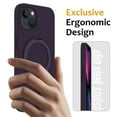 thumbnail image 2 of Magnetic Case for iPhone 13，Compatible with MagSafe Charging with Ring Stand  Heavy-Duty Protection Liquid Silicone Phone Case,Purple,For iPhone 13, 2 of 6