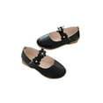 thumbnail image 3 of Ritualay Girls Dress Shoes Mary Jane Shoes Comfy Leather Princess Shoes Party Wedding Shoes Ballerina Flats Shoes School Casual Shoes for Toddler Girls Low Heels Black  12c, 3 of 9
