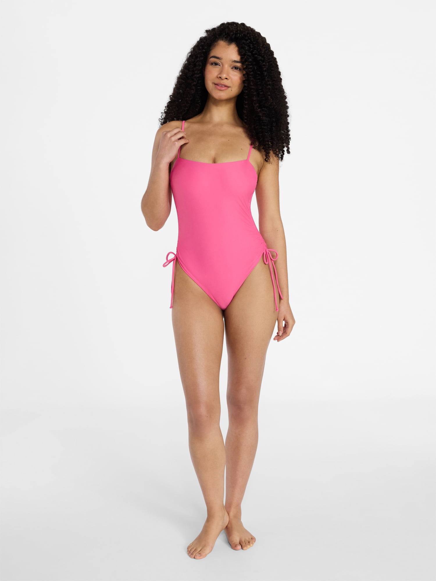 No Boundaries Essentials One-Piece Swimsuit, Women’s XXS-XXL