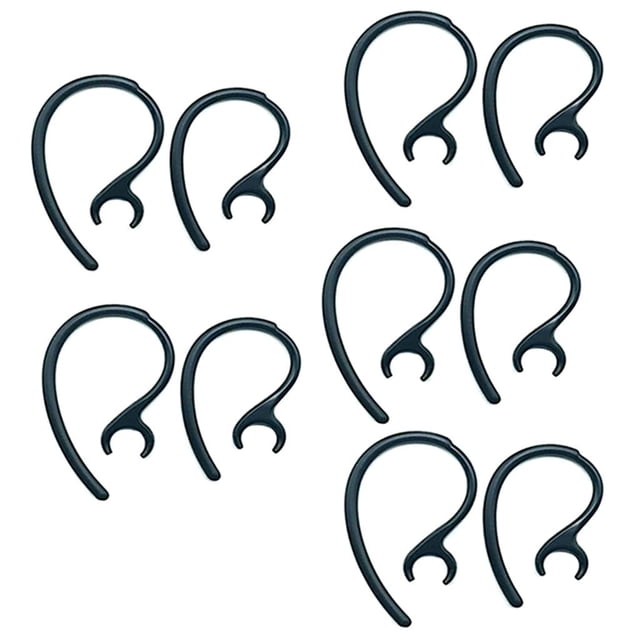 10 Piezas de repuesto Earhook Ear Hook Loop Earloop Clip para auriculares negro SM SunniMix Gancho para la oreja del auricular