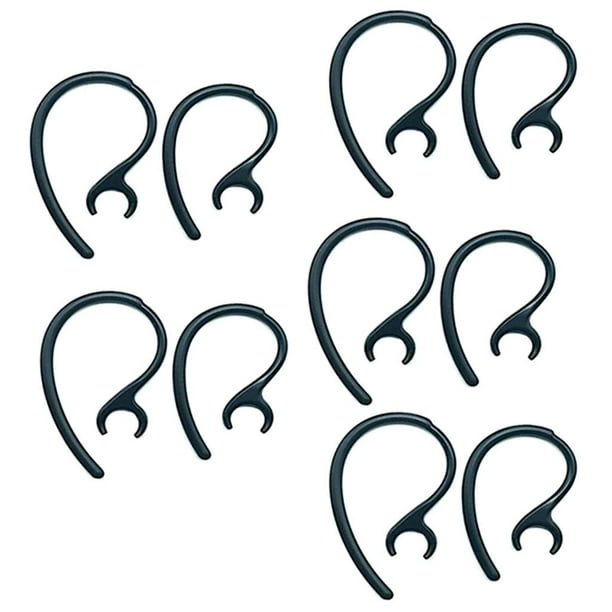 5 pares de ganchos universales deportivos de gel de sílice para auriculares. negro