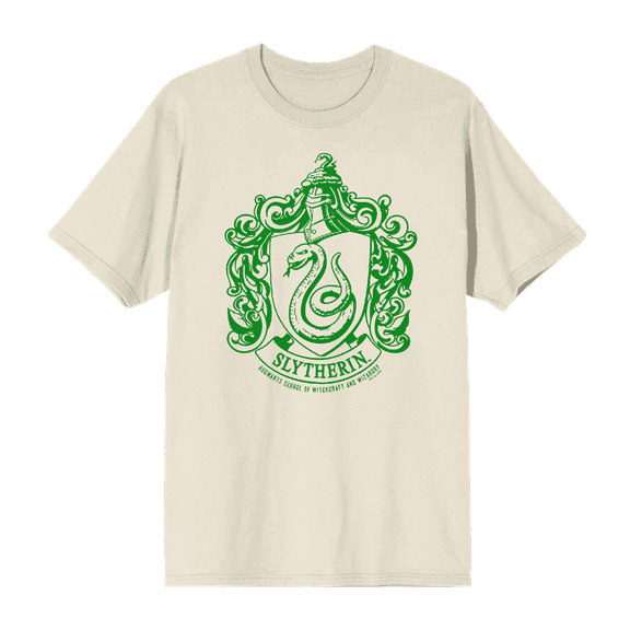 Harry Potter Slytherin Crest Men's Short Sleeve Tee-XL