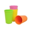 Re-Play Made in USA | 4pk Tumbler Drinking Cups for Baby, Toddler, Child in Yellow, Lime Green, Orange, Bright Pink | Made from Eco Friendly Heavyweight Recycled Milk Jugs | Citrus