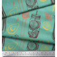 thumbnail image 2 of Soimoi Georgette Viscose Fabric Vegetables,Jar & Cups Decor Fabric Printed Yard 42 Inch Wide, 2 of 3