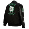 thumbnail image 3 of Men's Mitchell & Ness  Black Boston Celtics Hardwood Classics Blackout Collection Full-Snap Varsity Jacket, 3 of 7