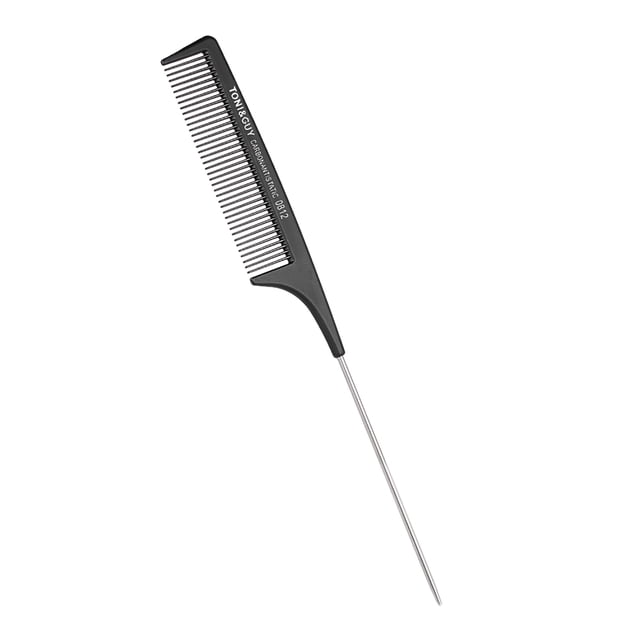 Yeacher Peigne de Salon pour Cheveux Peigne de Coupe de Cheveux Poignée en Acier Inoxydable Peigne Professionnel de Barbier Peigne de Coiffure