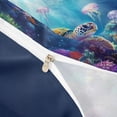 thumbnail image 5 of Manfei Underwater Sea Turtle Queen Duvet Cover Set for Kids Boys and Girls, Ocean Marine Life Print Bedding, Navy Reversible 3-Piece, 1 Duvet Cover and 2 Pillowcases, 5 of 7