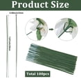 thumbnail image 2 of 100Pcs 16 Gauge Flower Stem Wire 2mm Green Metal Flower Stems Bulk 20CM/7.87 Inch Iron Stalk Florist Wire, 2 of 7