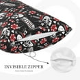 thumbnail image 3 of Goofa Vintage Skull Casino Pattern Pillow Case – Plush & Soft Cushion Cover, Hypoallergenic Throw Pillow Case for Comfortable Sleep with Envelope Closure-20"x30", 3 of 6