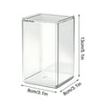 thumbnail image 2 of 4Pcs Clear Display Case for Collectibles Assemble Clear Plastic Display Box for Lego Alternative Case for Dustproof Showcasing Figures Doll Toys Home Storage(3x3x5 inch), 2 of 5