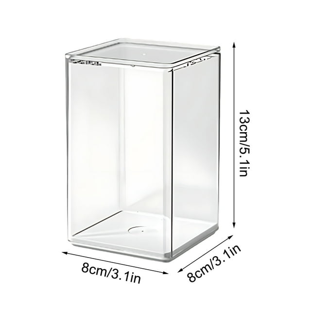 Boîte de Rangement en Plastique, Lot de 4, Transparente, pour Jouets Figurines, Boîte de Rangement pour Figurines, Rangement pour Jouets