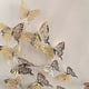 thumbnail image 2 of 12pcs 3D Metal Texture Stereo Hollow Butterfly Wall Stickers HB018 Pearl Black, 2 of 5