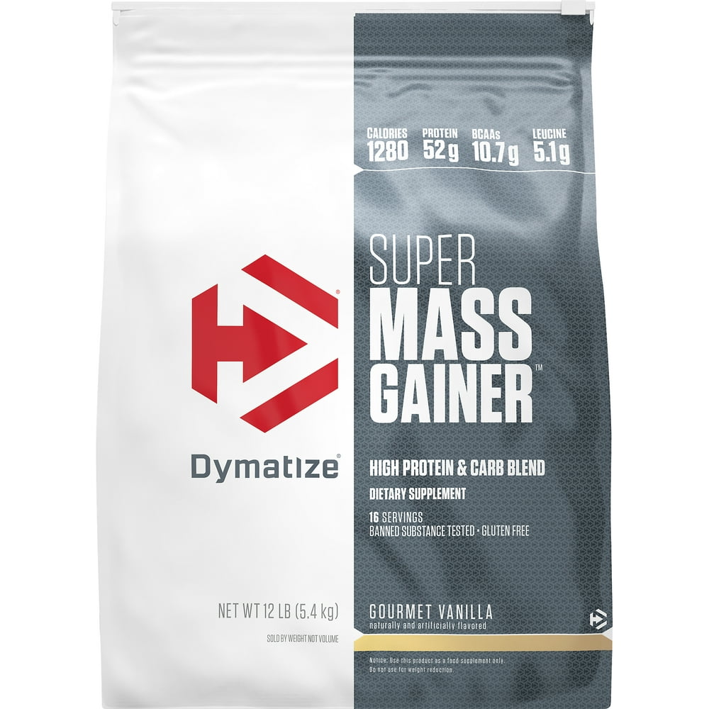 Dymatize Super Mass Gainer, Gourmet Vanilla, 12 lb