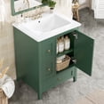 thumbnail image 4 of Harper & Bright Designs 24" Small Bathroom Vanity Sink Combo with Storage , Bathroom Floor Cabinet with Drawers and Adjustable Shelf, Green, 4 of 18