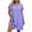 Purple, variant on Nkmbld Women's Dress Plus Size Casual Solid Short Sleeved V-Neck Dress
