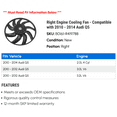 thumbnail image 2 of Right Engine Cooling Fan - Compatible with 2010 - 2014 Audi Q5 2011 2012 2013, 2 of 2